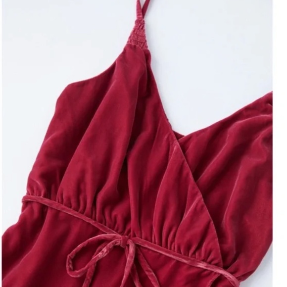 Joelle Velvet Boho Minimal Modern Farm Hipster Time Cottage Hippie Peasant Dress - Picture 3 of 5